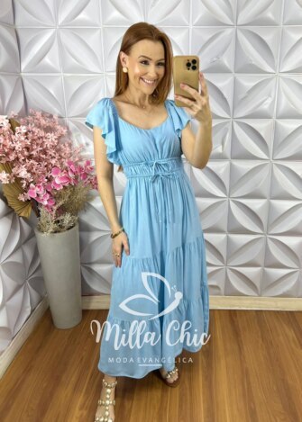 Milla Chic - millachic com br vestido shirley em viscolinho verde menta copia 1 Vestido Shirley em Viscolinho - Azul Baby - Milla Chic