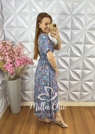 Milla Chic - millachic com br vestido taina em viscolinho preto copia 4 Vestido Pietra em Viscolinho - Azul - Milla Chic