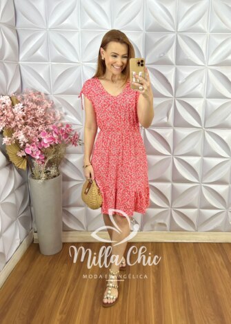 Milla Chic - millachic com br vestido veneza comfy em viscolycra vermelho goiaba 15 Vestido Veneza Comfy em Viscolycra - Vermelho Goiaba - Milla Chic