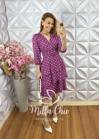 Milla Chic - millachic com br vestido veneza em viscolinho orquidea 7 Vestido Veneza em Viscolinho - Orquídea - Milla Chic