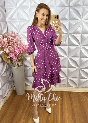 Milla Chic - millachic com br vestido veneza em viscolinho orquidea 9 Vestido Veneza em Viscolinho - Orquídea - Milla Chic