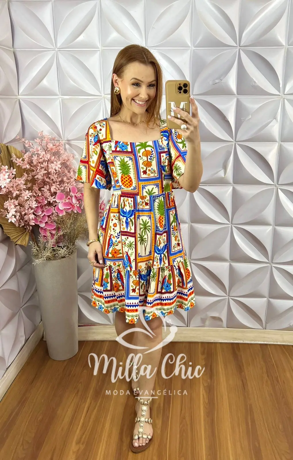 Vestido Hevelin em Viscosarja – Estampado – Milla Chic Vestido Hevelin em Viscosarja - Estampado - Milla Chic