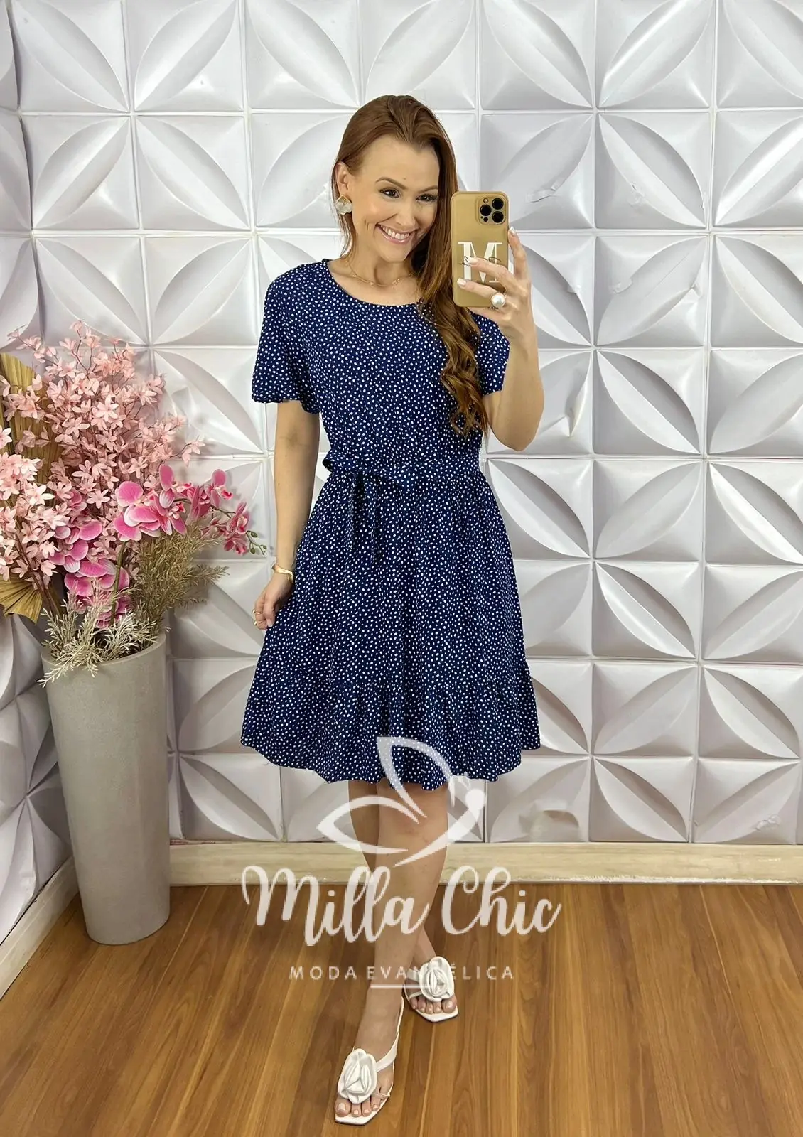 Vestido Noêmia Em Viscolinho – Azul Escuro – Milla Chic Vestido Noêmia Em Viscolinho - Azul Escuro - Milla Chic