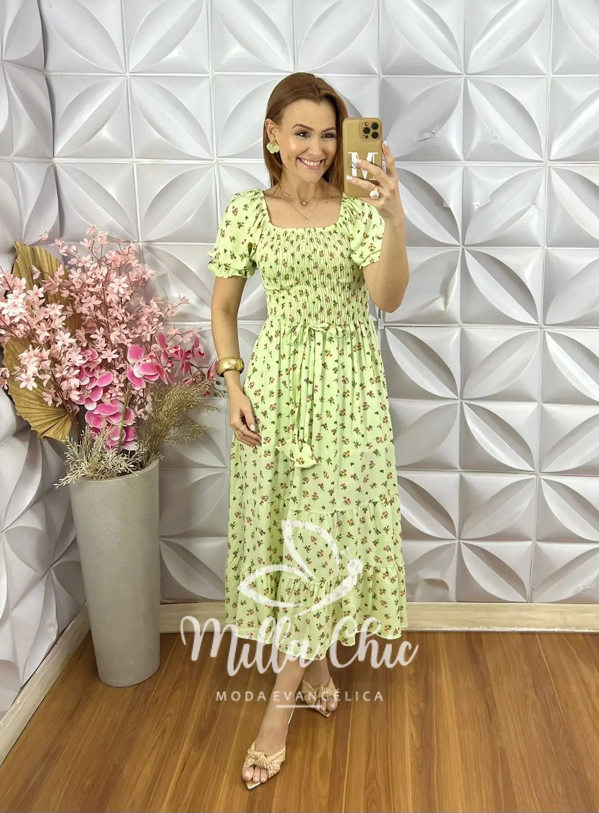 Vestido Melina Manga Princesa – Menta – Milla Chic Vestido Melina Manga Princesa - Menta - Milla Chic