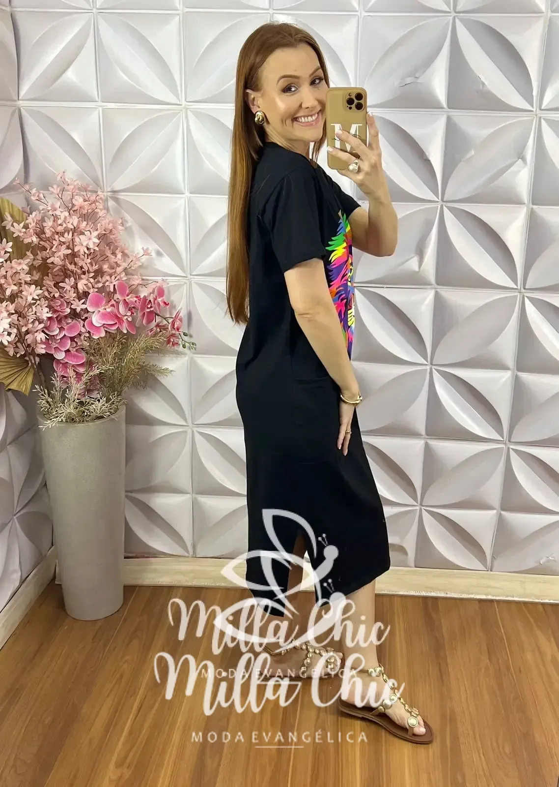 Vestido Athenas Em Malha Algodão – Preto – Milla Chic Vestido Athenas Em Malha Algodão - Preto - Milla Chic