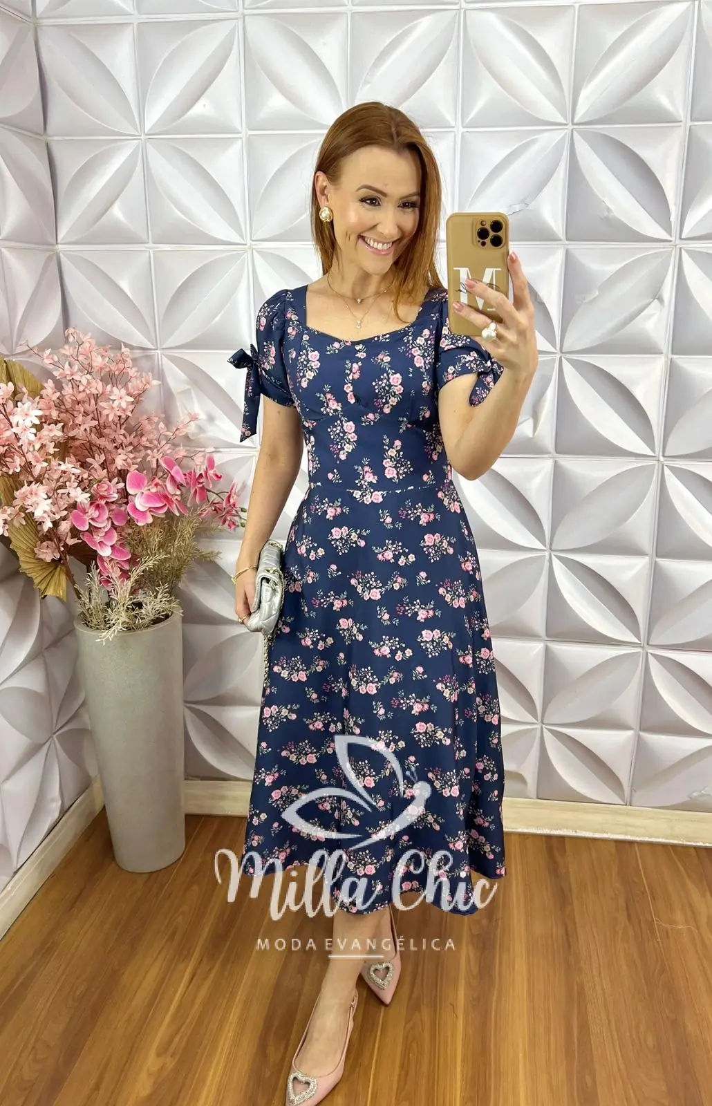 Vestido Donatella Em Crepe Seda – Azul índigo – Milla Chic Vestido Donatella Em Crepe Seda - Azul índigo - Milla Chic