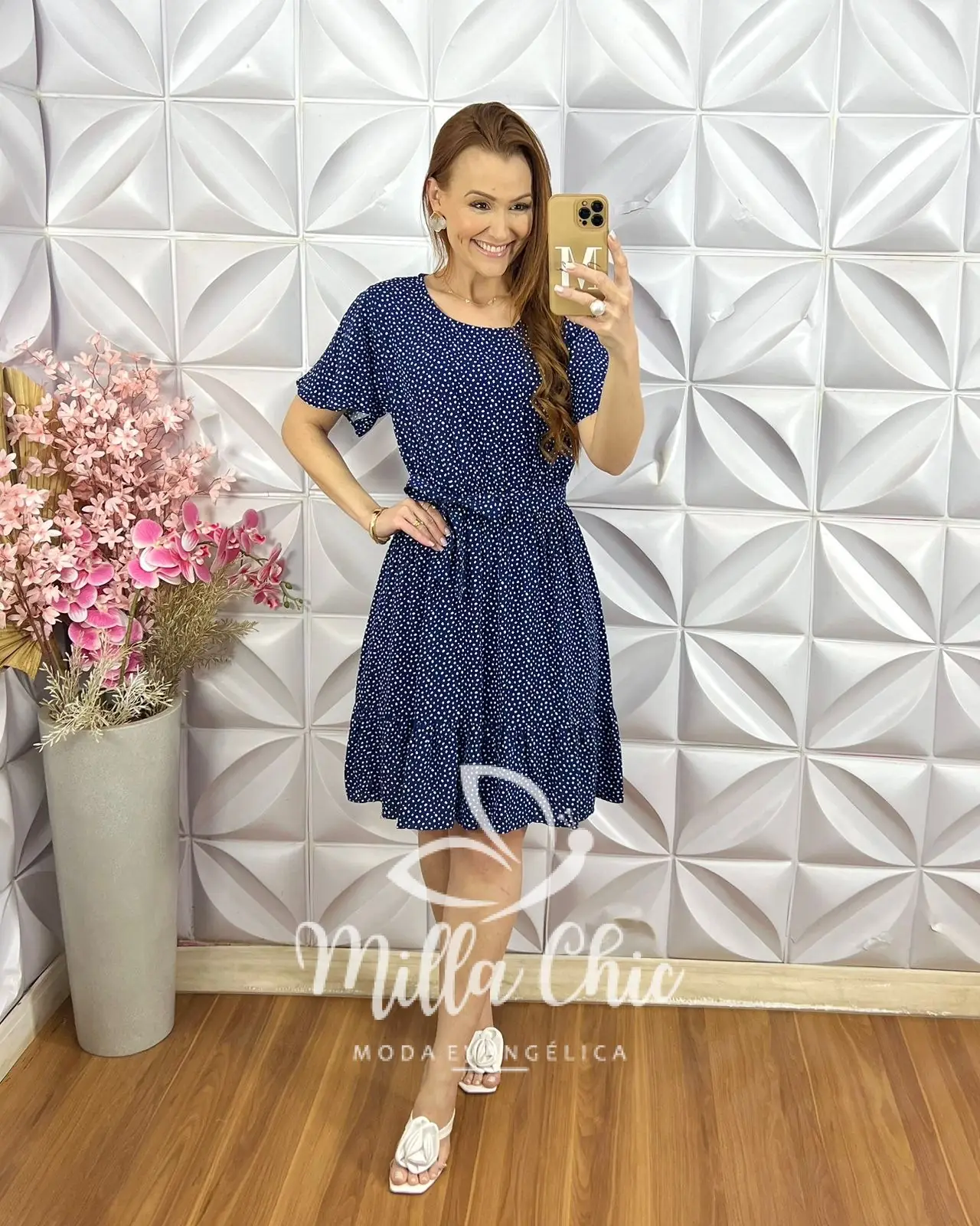 Vestido Noêmia Em Viscolinho – Azul Escuro – Milla Chic Vestido Noêmia Em Viscolinho - Azul Escuro - Milla Chic