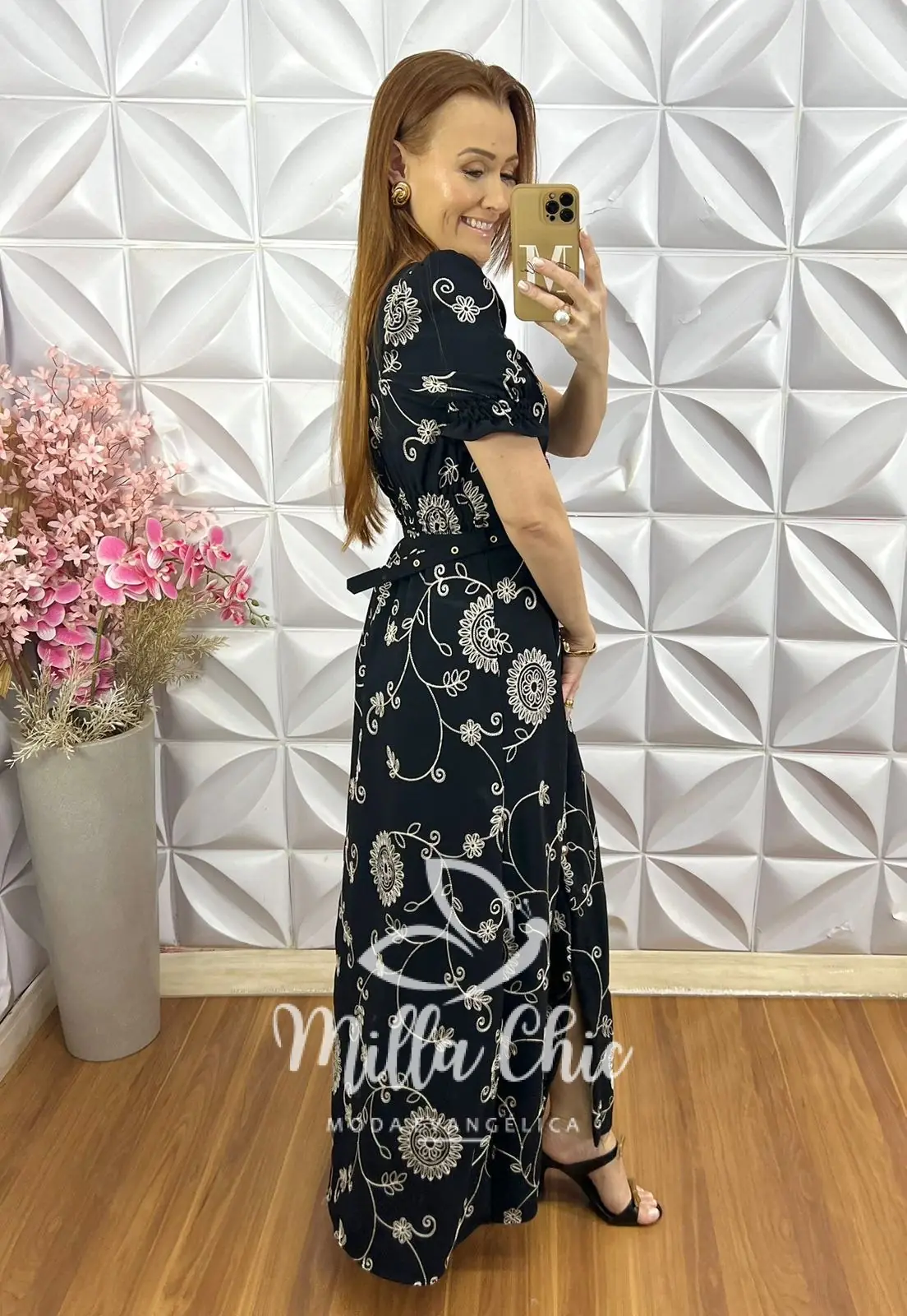 Vestido Rute Bordado – Preto – Milla Chic Vestido Rute Bordado - Preto - Milla Chic