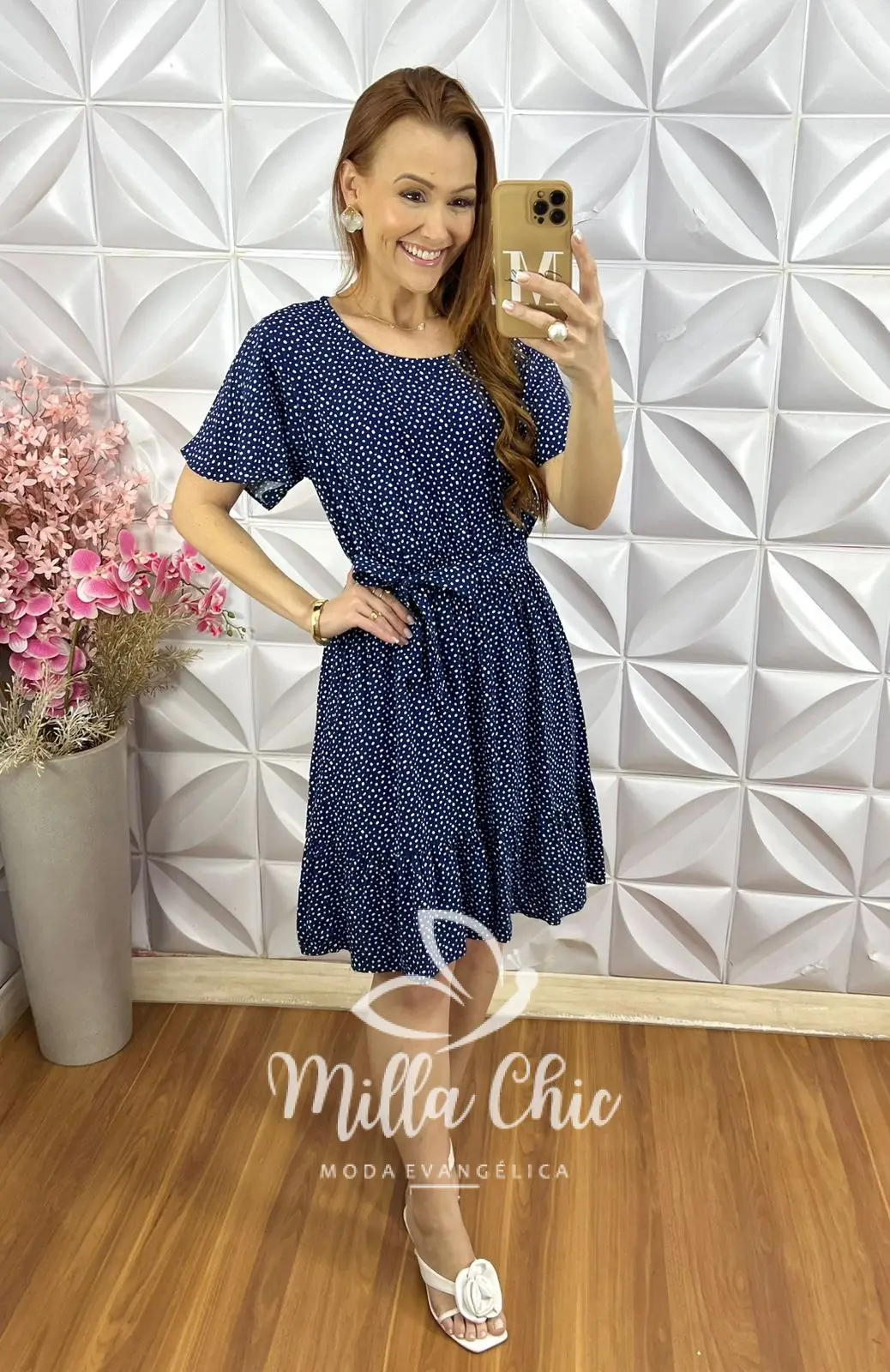 Vestido Noêmia Em Viscolinho – Azul Escuro – Milla Chic Vestido Noêmia Em Viscolinho - Azul Escuro - Milla Chic