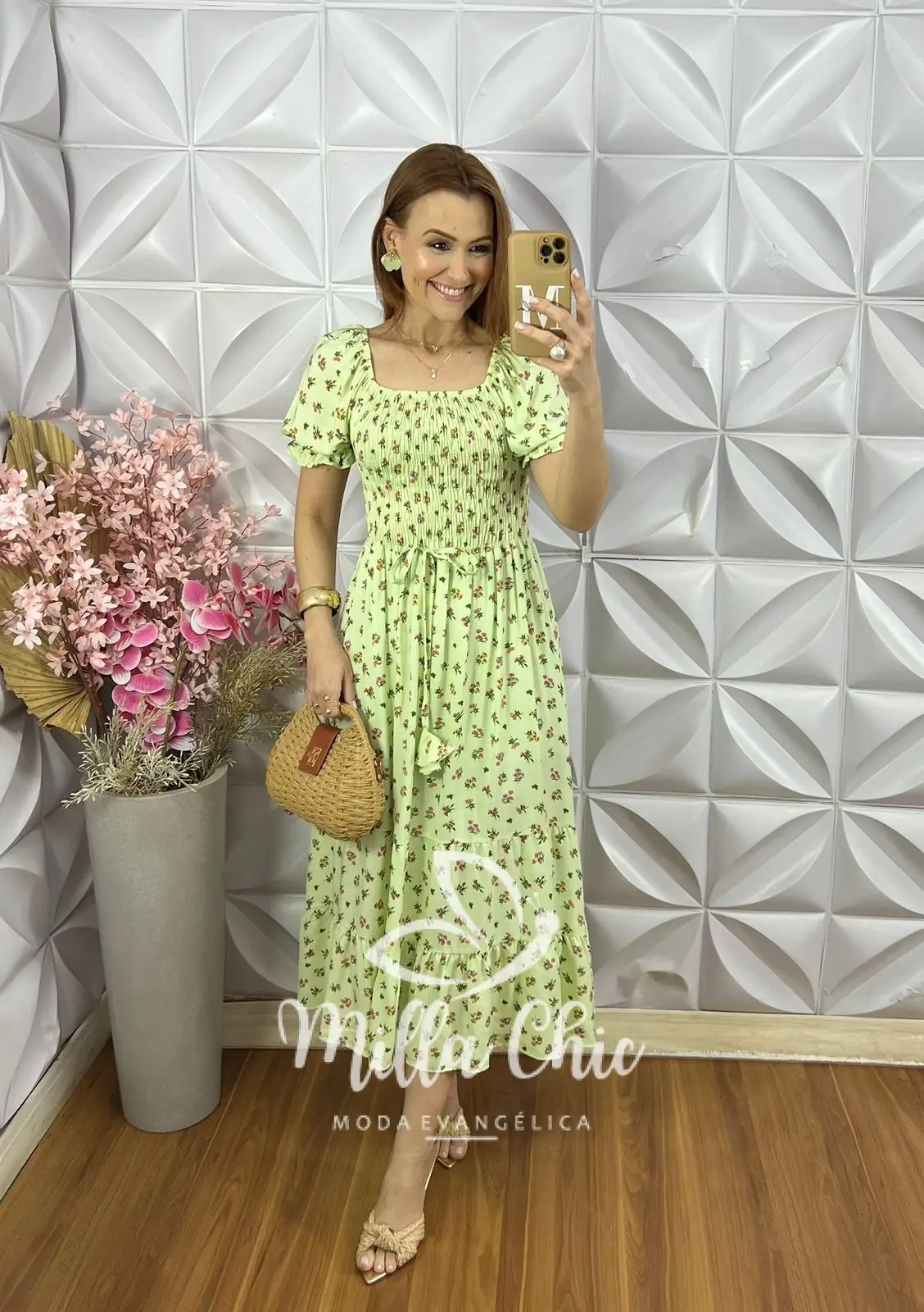 Vestido Melina Manga Princesa – Menta – Milla Chic Vestido Melina Manga Princesa - Menta - Milla Chic