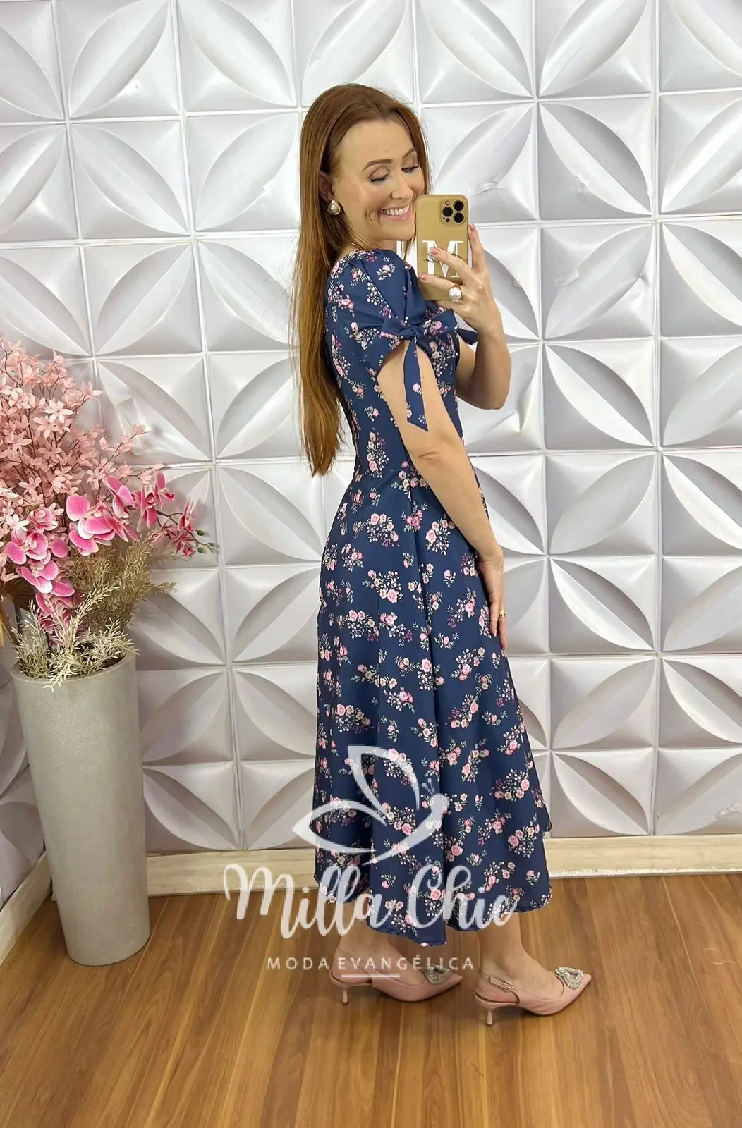 Vestido Donatella Em Crepe Seda – Azul índigo – Milla Chic Vestido Donatella Em Crepe Seda - Azul índigo - Milla Chic