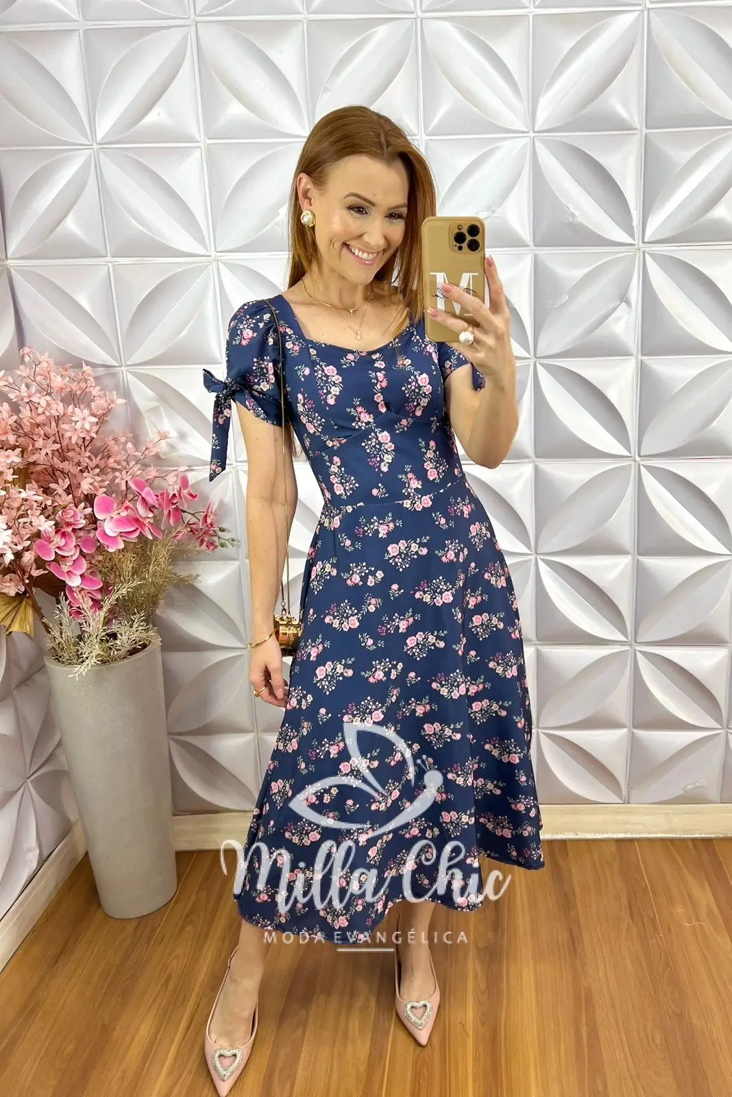 Vestido Donatella Em Crepe Seda – Azul índigo – Milla Chic Vestido Donatella Em Crepe Seda - Azul índigo - Milla Chic