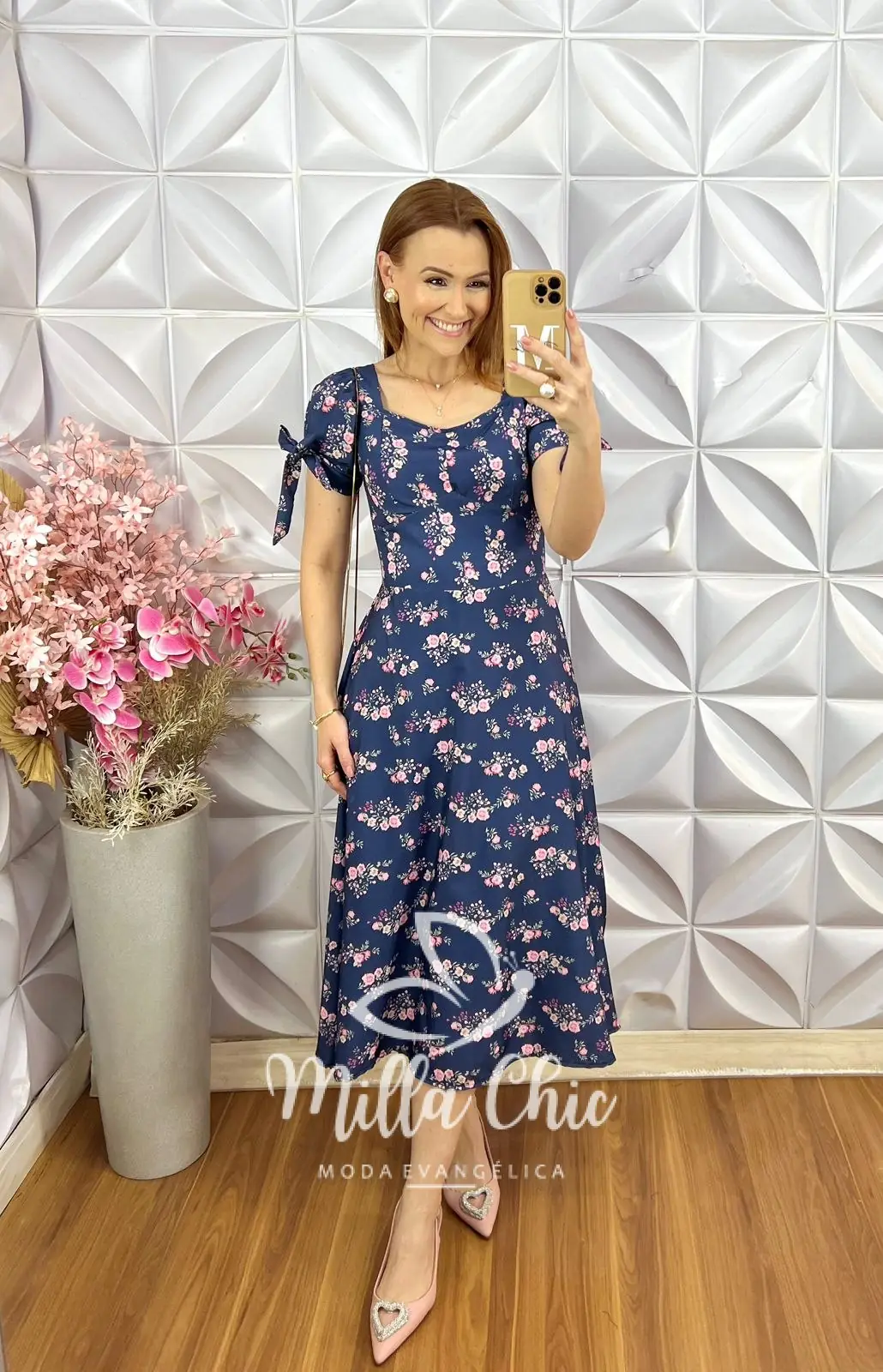 Vestido Donatella Em Crepe Seda – Azul índigo – Milla Chic Vestido Donatella Em Crepe Seda - Azul índigo - Milla Chic