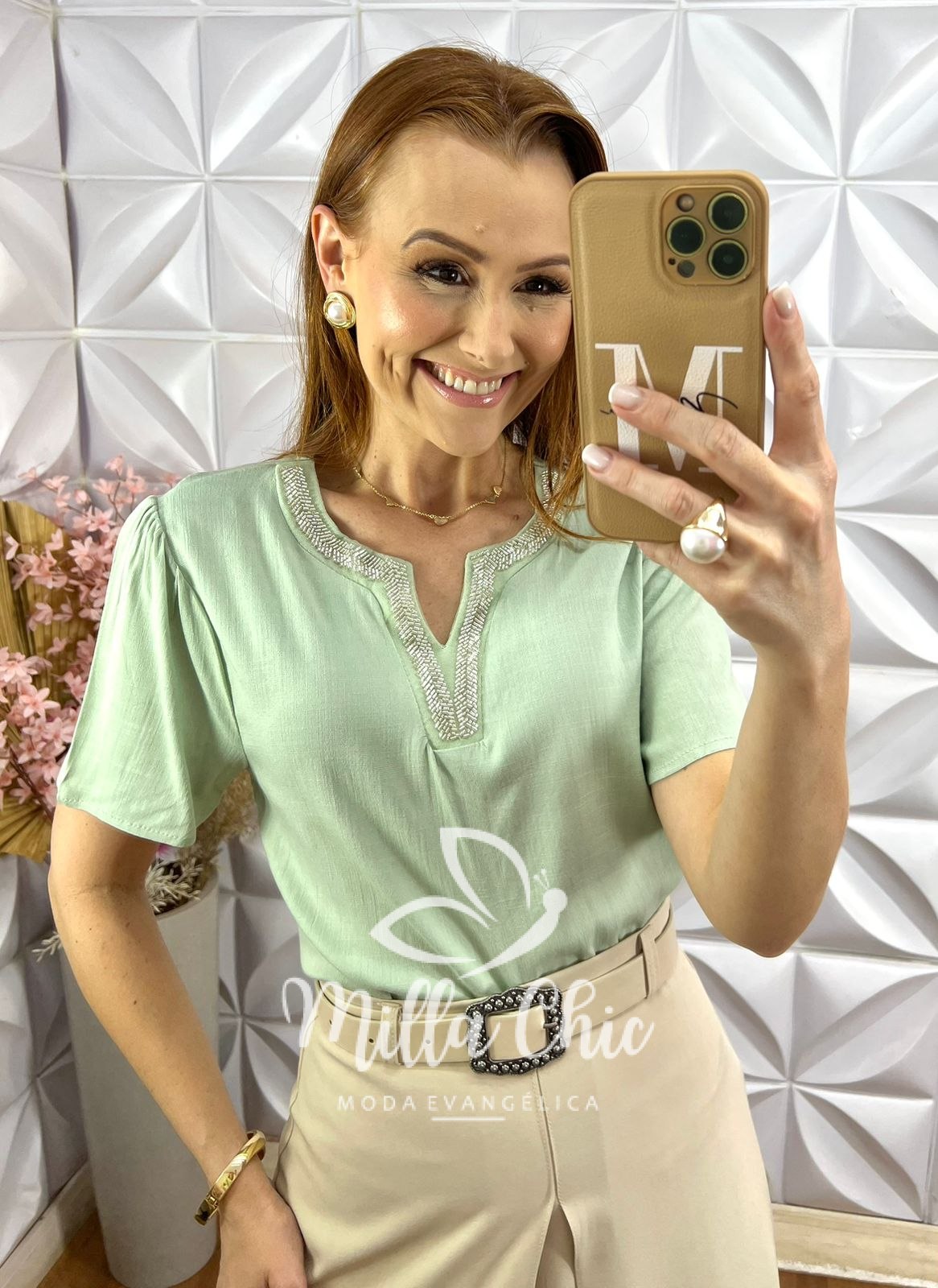 Milla Chic - millachic com br blusa dalva bordada menta 17 Blusa Dalva Bordada - Menta - Milla Chic