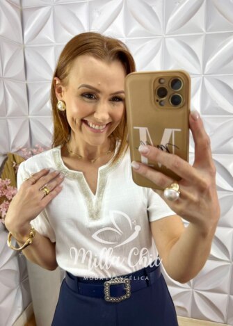 Milla Chic - millachic com br blusa dalva bordada terracota copia 2 Blusa Dalva Bordada - Branca - Milla Chic