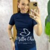 Blusa Emili Assimétrica - Azul Marinho - Milla Chic