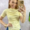Blusa Emili Assimétrica - Amarelo Manteiga - Milla Chic
