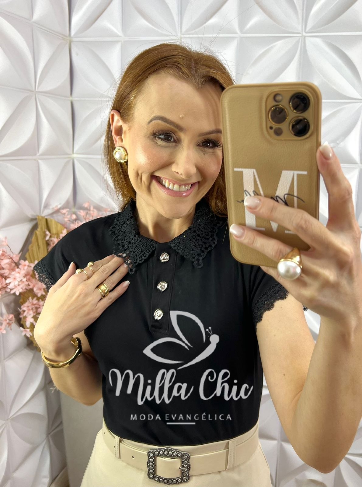 Milla Chic - millachic com br blusa estefanie em malha algodao preta 1 Blusa Estefanie em Malha Algodão - Preta - Milla Chic