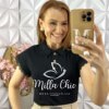 Milla Chic - millachic com br blusa estefanie em malha algodao preta 3 Blusa Estefanie em Malha Algodão - Preta - Milla Chic