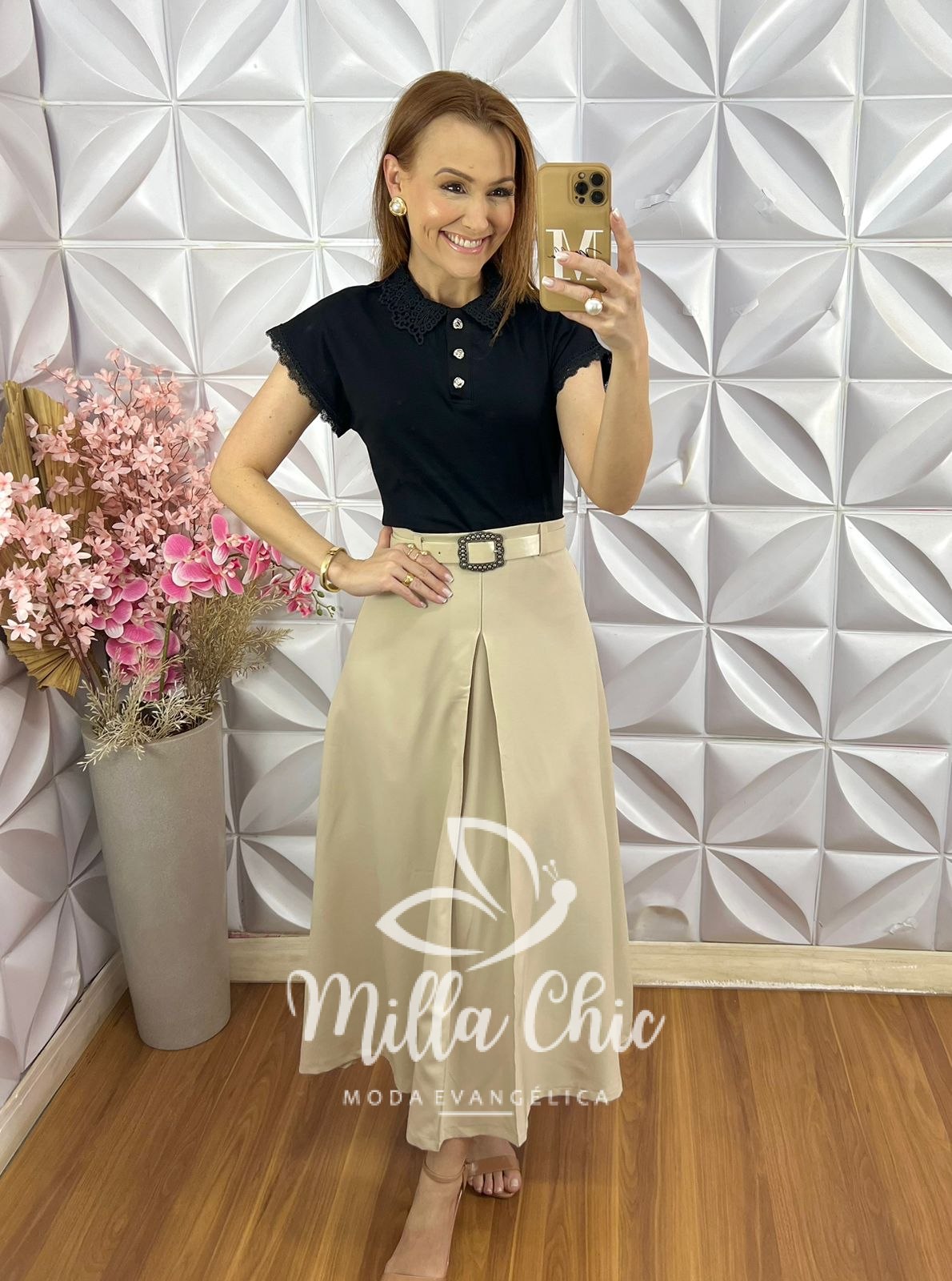 Milla Chic - millachic com br blusa estefanie em malha algodao preta Blusa Estefanie em Malha Algodão - Preta - Milla Chic