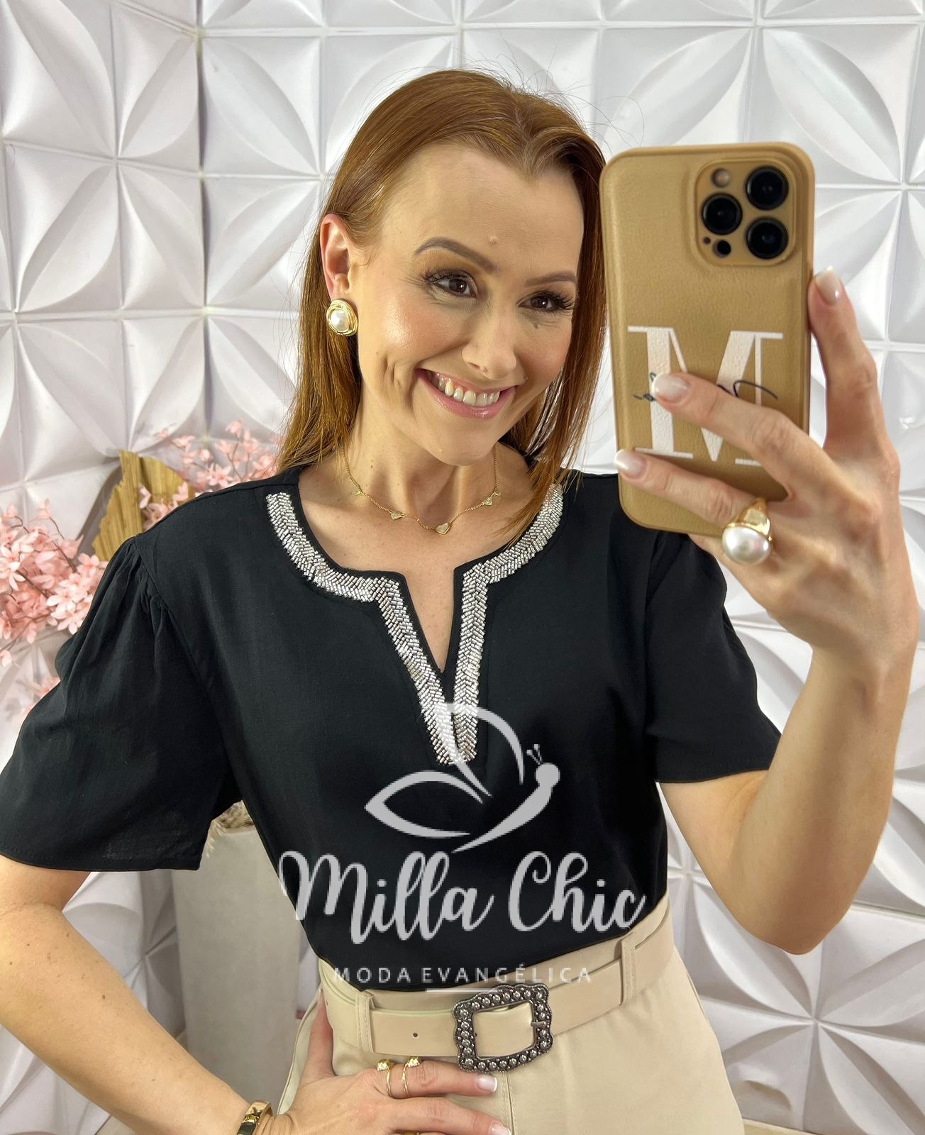 Milla Chic - millachic com br blusa gioconda em malha algodao com lacinho menta 1 Blusa Gioconda em Malha Algodão com Lacinho - Menta - Milla Chic