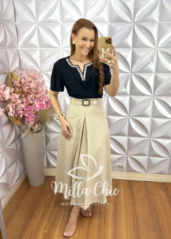 Milla Chic - millachic com br blusa gioconda em malha algodao com lacinho menta 2 Blusa Gioconda em Malha Algodão com Lacinho - Menta - Milla Chic