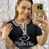 Blusa Gioconda em Malha Algodão com Lacinho - Menta - Milla Chic