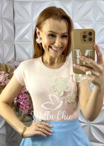 Milla Chic - millachic com br blusa isis em tricot com bordado cappuccino 10 Blusa Isis em Tricot com Bordado - Cappuccino - Milla Chic