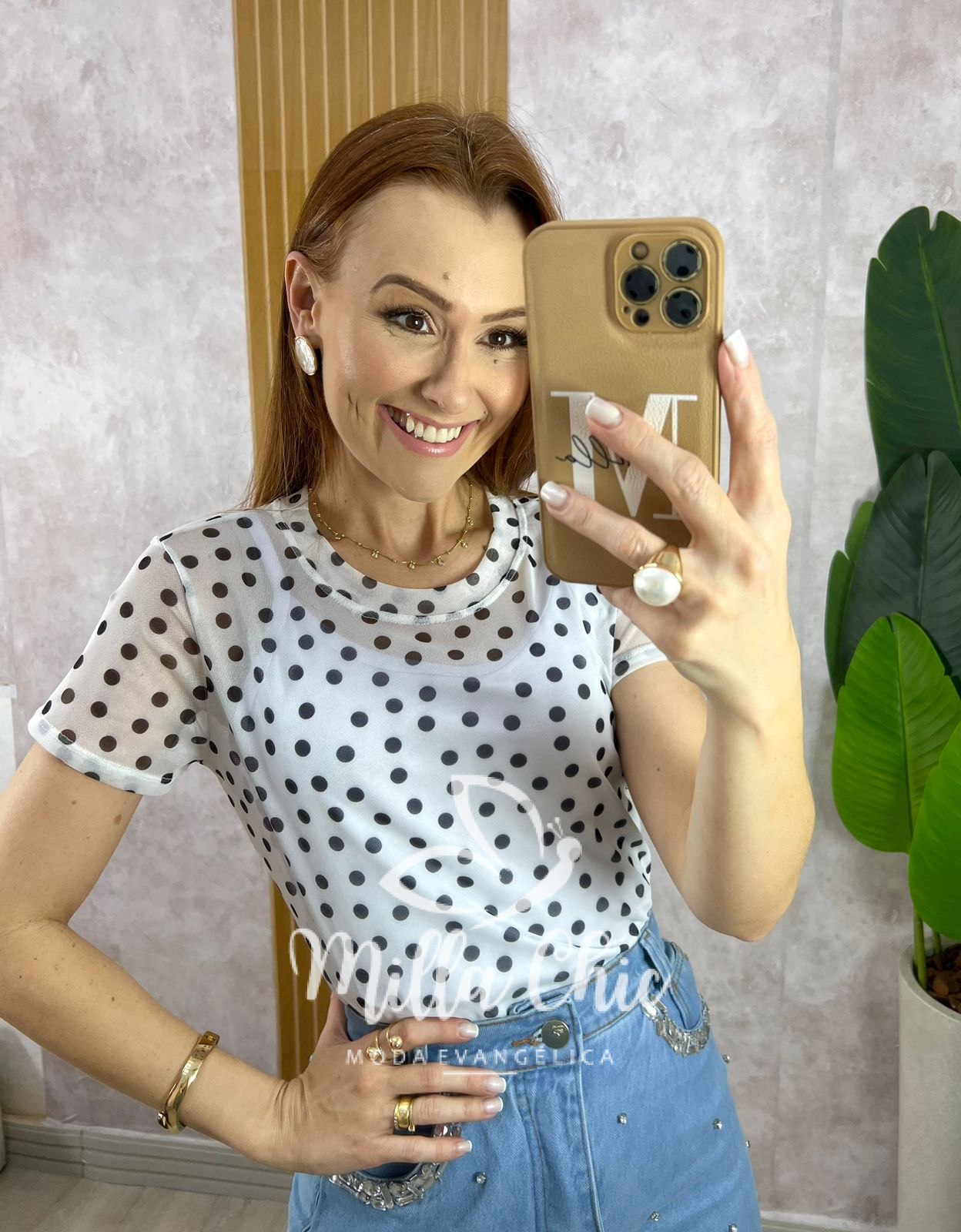 Milla Chic - millachic com br blusa preta penelope em tule poa copia 1 Blusa Branca Penélope Em Tule - Poá - Milla Chic