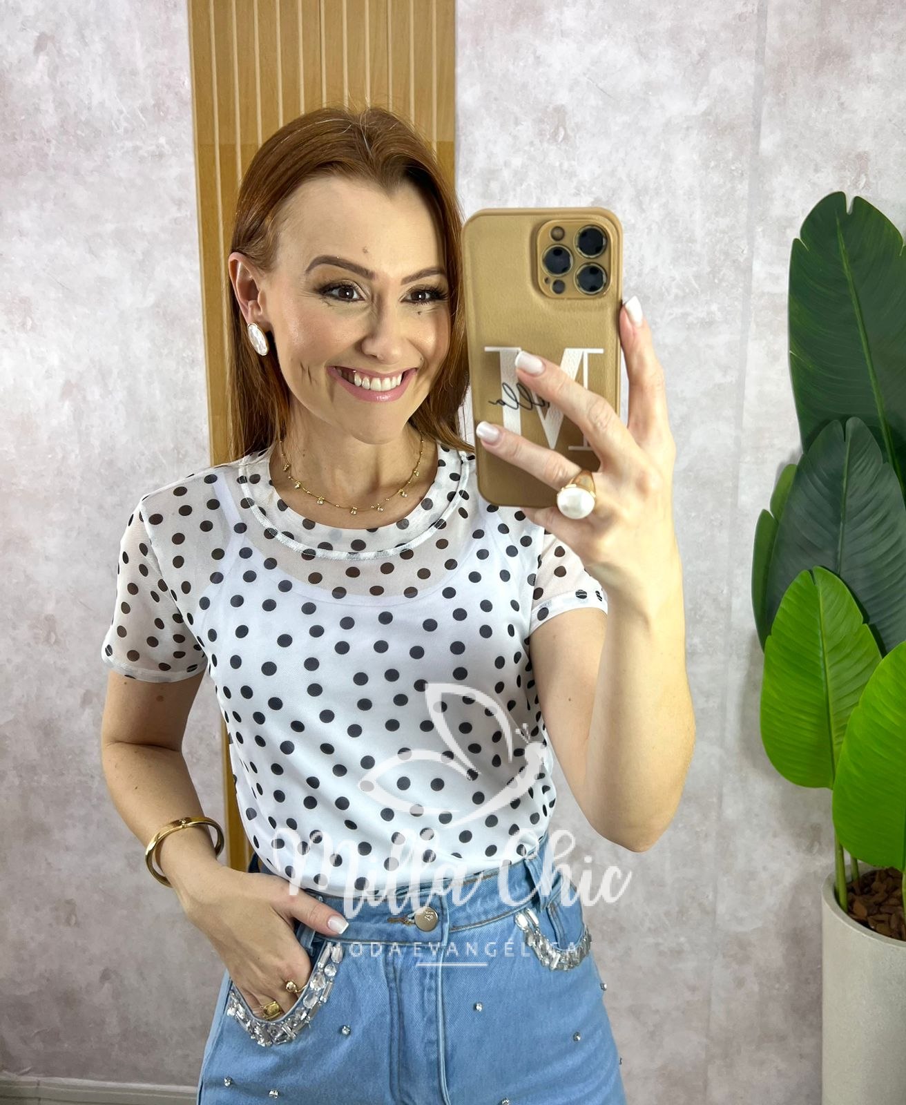 Milla Chic - millachic com br blusa preta penelope em tule poa copia 2 Blusa Branca Penélope Em Tule - Poá - Milla Chic