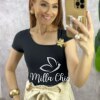 Body Alba em Poliamida - Preto - Milla Chic