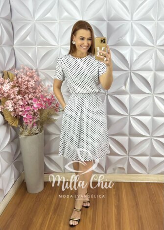 Conjunto leda Em Viscose - Poá - Milla Chic