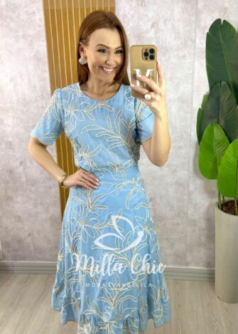 Milla Chic - millachic com br conjunto malu em bordado cordone azul ceu 3 Conjunto Malu Em Bordado Cordonê - Azul Céu - Milla Chic