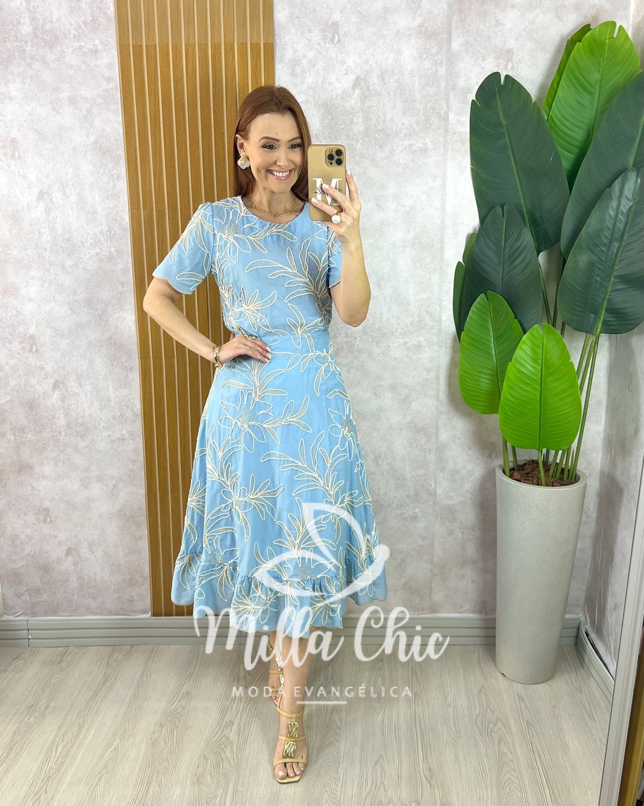 Milla Chic - millachic com br conjunto malu em bordado cordone azul ceu Conjunto Malu Em Bordado Cordonê - Azul Céu - Milla Chic