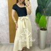 Saia Ayde Em Alfaiataria Marrant - Creme - Milla Chic