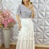 Milla Chic - millachic com br saia eloa em viscoamida branca 1 Saia Eloá em Viscoamida - Branca - Milla Chic