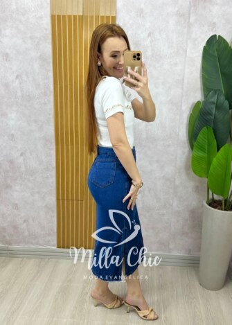 Saia Jeans Lara - Milla Chic