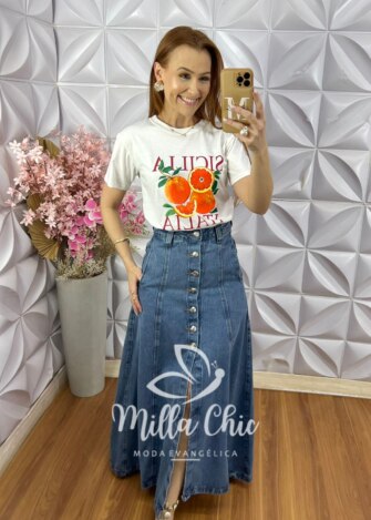 Saia jeans Maya - Milla Chic