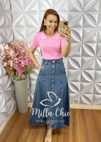 Saia jeans Maya - Milla Chic