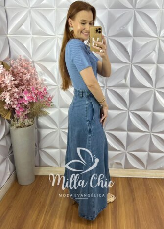 Saia jeans Maya - Milla Chic