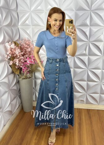 Saia jeans Maya - Milla Chic