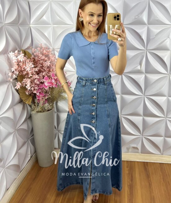 Saia jeans Maya - Milla Chic