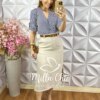 Saia Manuela em Alfaiataria - Panacota - Milla Chic