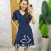 Vestido Analu Poá - Azul Marinho - Milla Chic