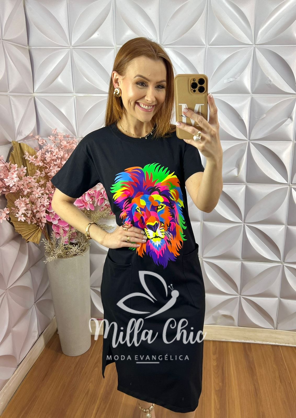 Milla Chic - millachic com br vestido athenas em malha algodao 3 Vestido Athenas Em Malha Algodão - Preto - Milla Chic