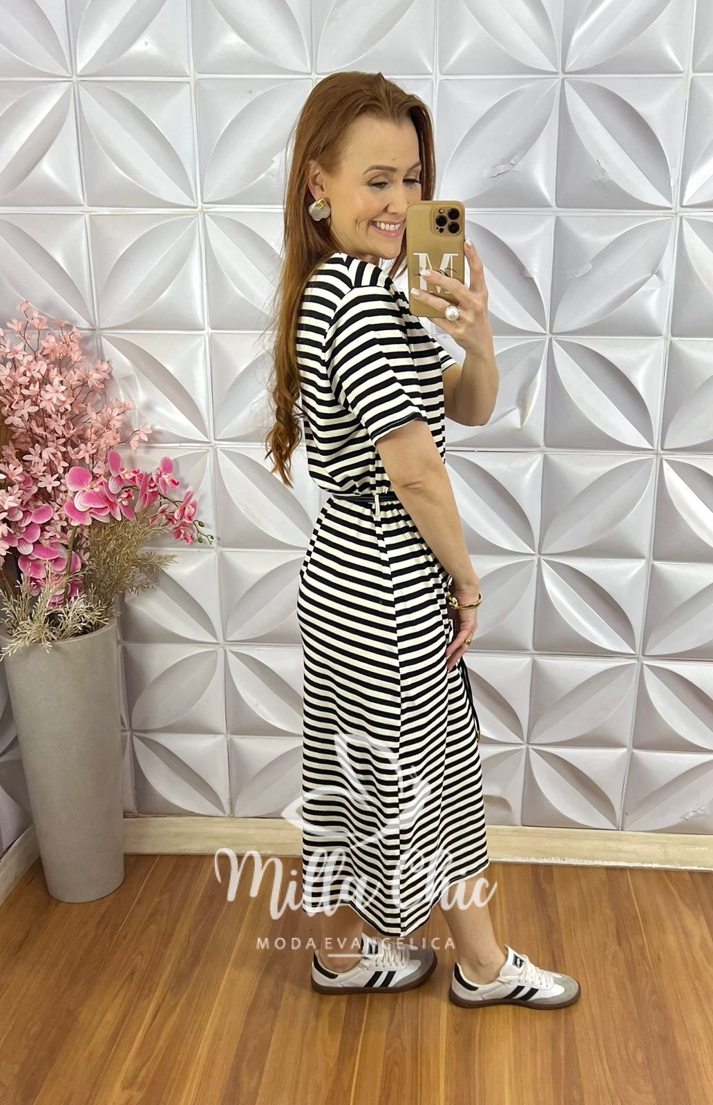 Milla Chic - millachic com br vestido aurea em malha algodao preto 3 Vestido Áurea em Malha Algodão - Preto - Milla Chic