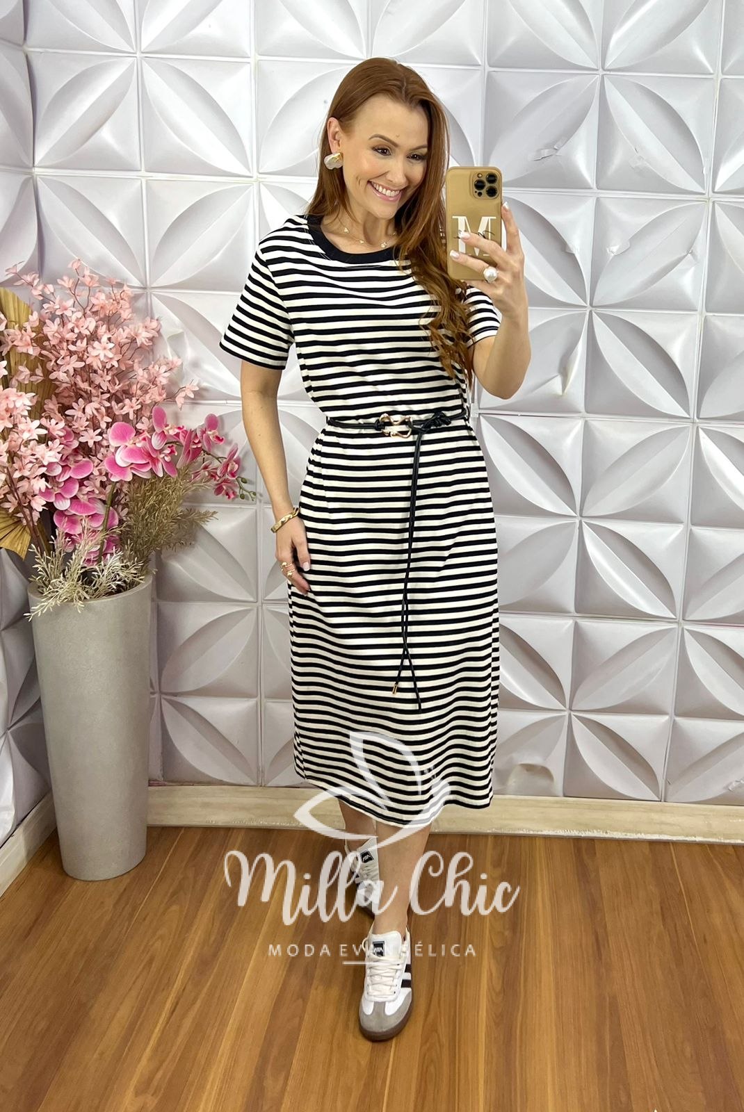 Milla Chic - millachic com br vestido aurea em malha algodao preto 5 Vestido Áurea em Malha Algodão - Preto - Milla Chic