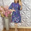 Vestido Aurora em Viscolinho - Estampa Aquarela - Milla Chic