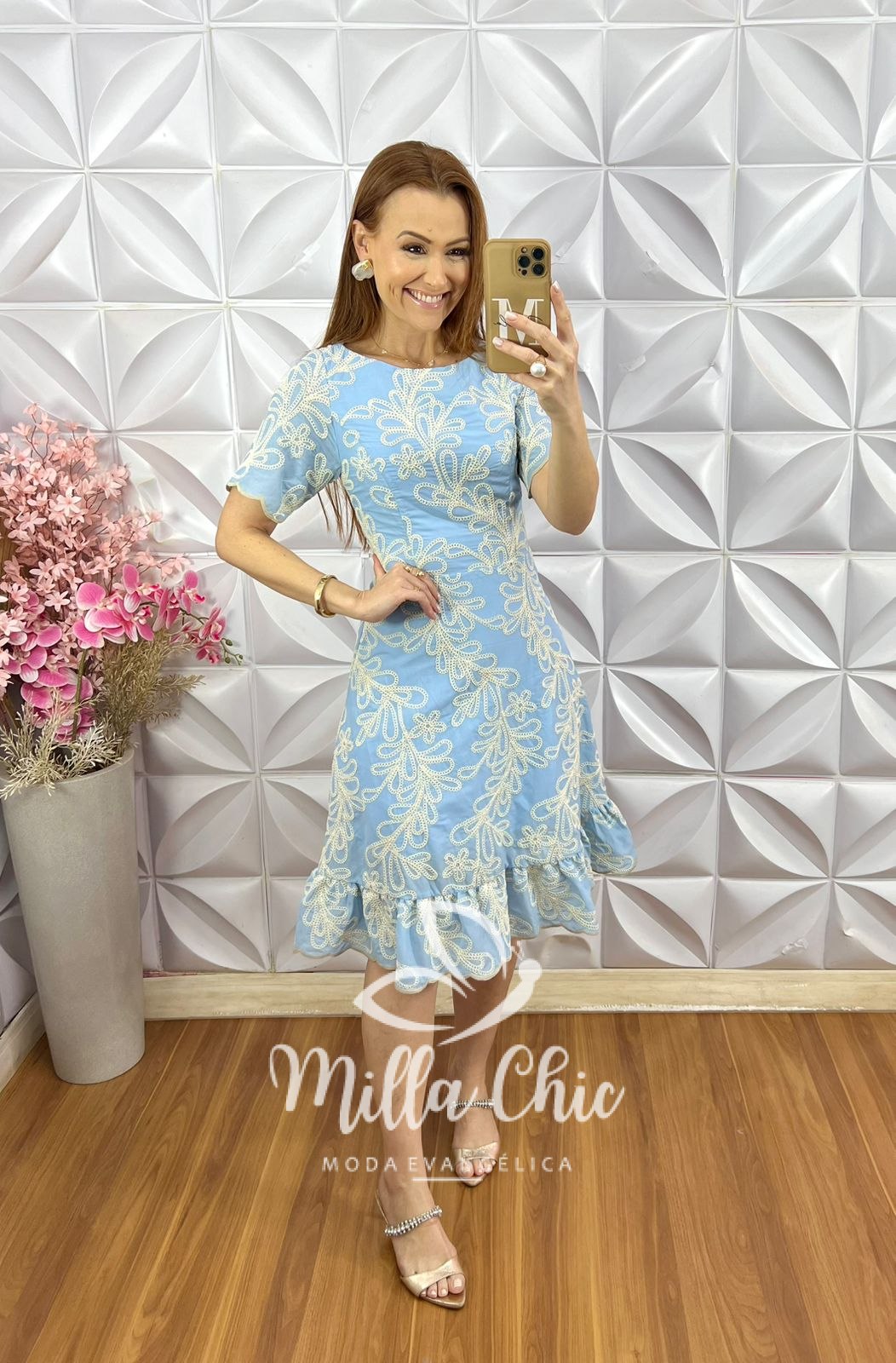 Milla Chic - millachic com br vestido carlota lesie bordado azul baby 3 Vestido Carlota Lesie Bordado - Azul Baby - Milla Chic
