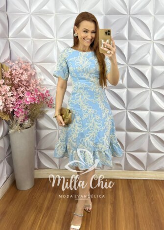 Milla Chic - millachic com br vestido carlota lesie bordado azul baby 4 Vestido Carlota Lesie Bordado - Azul Baby - Milla Chic